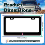Breast Cancer Awareness License Plate Frame Pink Ribbon License Plate Holder - Image 3