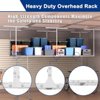 GIOTORENT 3x8FT Heavy Duty Overhead Garage Storage Rack - Image 3