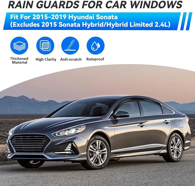 4pcs Window Visors Compatible - Image 2