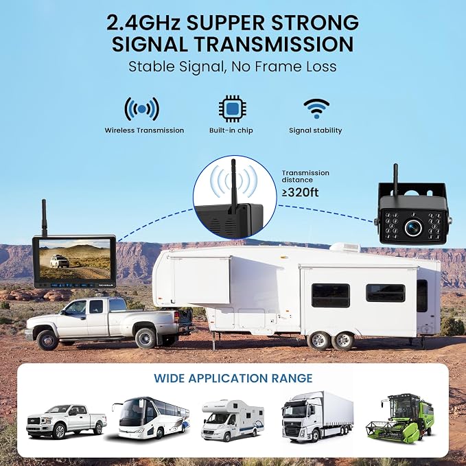 RV Backup Camera, Waterproof Wireless Backup Camera - Image 4