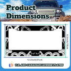 Black and White Snake Crawling License Plate Frame Gothic License Plate Holder - Image 3