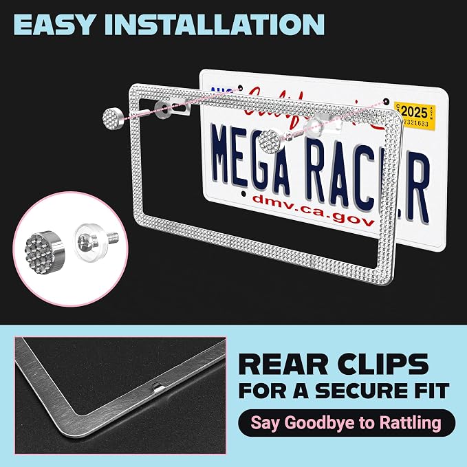 Dazzling Bling License Plate Frame - Image 5