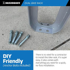 Sandbaggy Modern Commercial Bike Rack | 6.5” x 3” x 35” Oval Design | In-Ground - Image 6