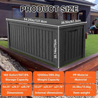 180 Gallon Lockable Resin Deck Box, Waterproof & UV-Resistant Outdoor Storage - Image 2
