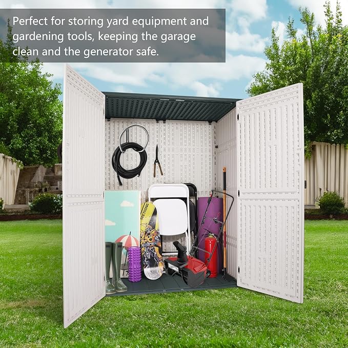 Outdoor Storage Cabinet, 52 Cu ft Resin Storage Box - Image 2