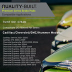 Premium Semi-Metallic Front Brake Pads Compatible - Image 3