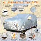 Tecoom SUV Car Cover Waterproof All Weather, Fleece Lining Car Covers - Image 3