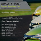 Premium Semi-Metallic Front Brake Pads Compatible - Image 3