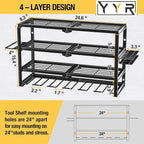 YYR 4 Layer Power Tool Organizer Wall Mount, Cordless Drill Hanger Storage Rack - Image 2