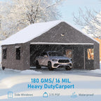 20x20 Carport, Heavy Duty Carport Canopy Garage - Image 7