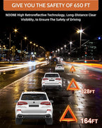Noone Safety Triangles DOT Approved, 3 Pack Foldable Warning Reflective - Image 4