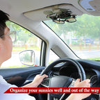 KIWEN Sunglasses Holder for Car Visor, Magnetic Leather Sunglass Eyeglass - Image 6