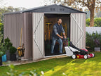 AECOJOY Shed 8' x 10' Outdoor Storage Metal Shed, Steel Yard Shed - Image 3