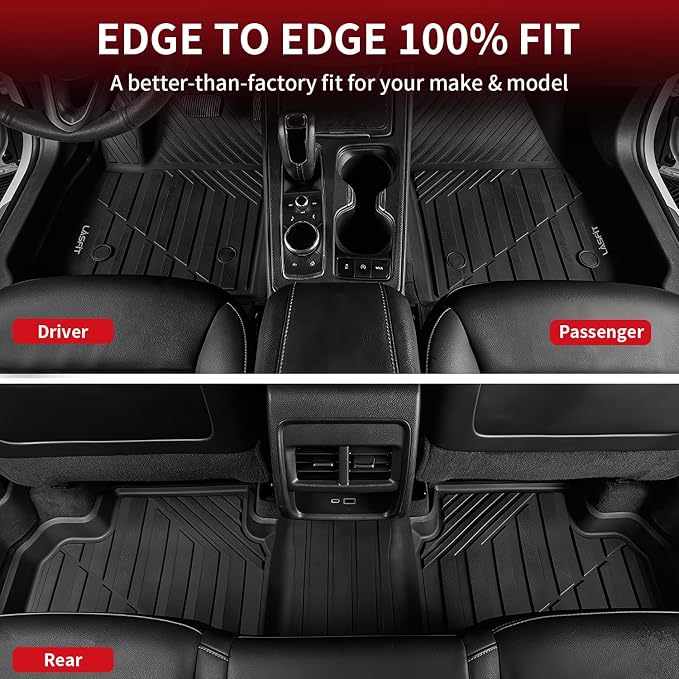 LASFIT Floor Mats for Cadillac XT4 2019-2025, All Weather TPE Custom Fit - Image 2
