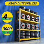3000LBS Heavy Duty Storage Shelves, 4-Tier Adjustable Garage Organization - Image 5