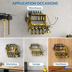 Power Tool Organizer with Charging Station, 4 Layers Garage Storage Rack with 6 - Image 7