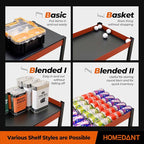 HOMEDANT House 5-Tier Orange-Black 48.1" W x 16.5" D x 71.3" H Laminated Metal - Image 6