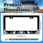 Black White Butterfly License Plate Frame Funny Butterflies License Plate Holder - Image 3