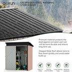 Aoxun 80 CU. FT Outdoor Storage Shed Waterproof Garden Metal Tool Shed - Image 2