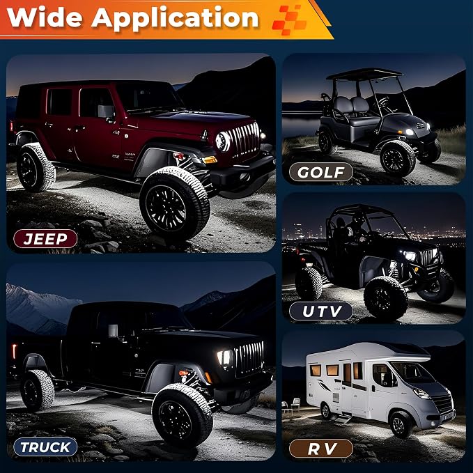 40 Pods Pure White LED Rock Lights Kit - Image 6