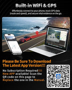 2.5K+1080P Dual Dash Cam Front and Inside, WiFi & GPS Dash Camera - Image 3
