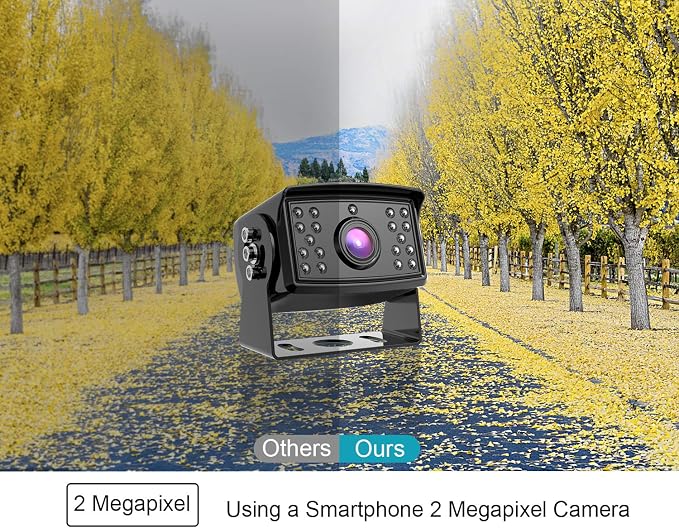 Fookoo Ⅱ HD 1080P 9" Wired Backup Camera System, 9-inch DVR Dual Split Screen - Image 3