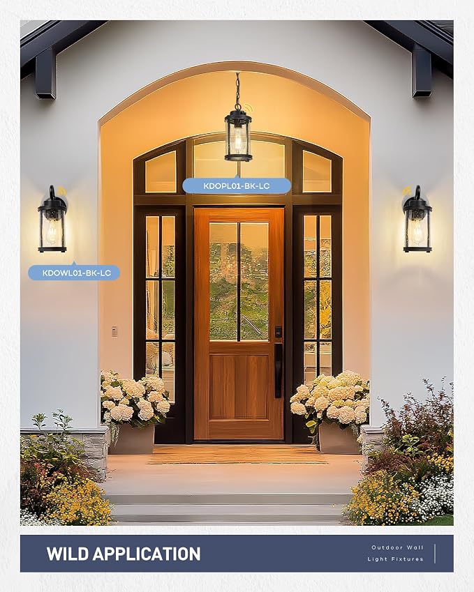 kudos Dusk to Dawn Outdoor Lighting, 12.5 inch Porch Lights Outdoor, Anti-Rust - Image 7