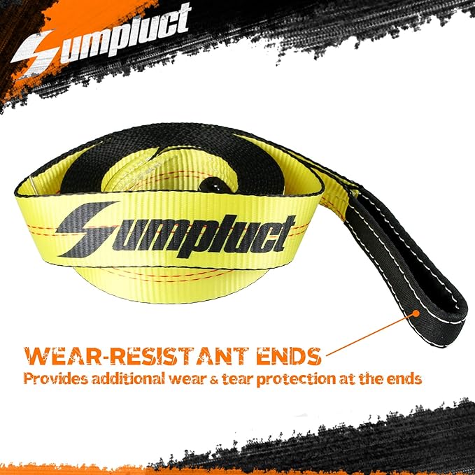 Recovery Tow Strap 2in X 20ft Heavy Duty 20, 000 lbs Break Strength, Use - Image 2