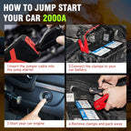 BOOKOO Jump Starter 2000A for Car/Boat/Lawnmower Portable 12V Car Battery Jump - Image 7