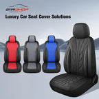 CAROMOP Luxury Faux Leather&Fabric Car Seat Covers Full Set - Image 7