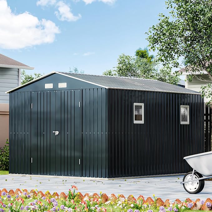 10X12X7.5 FT Outdoor Steel Storage Shed - Image 7