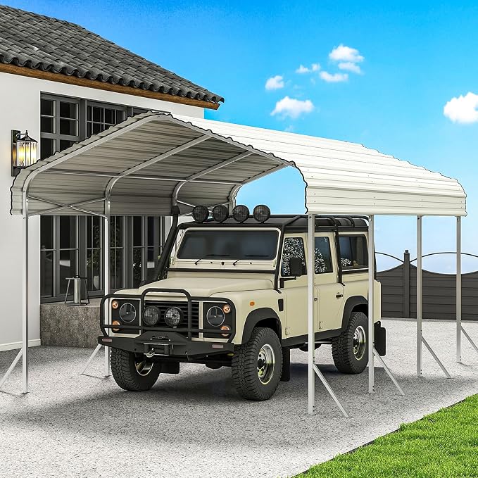 Heavy Duty Metal Carport – Sturdy Structure, All-Weather Protection, Easy by Rupzen