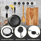MIKEDE Magnetic Hooks, 110LB Heavy Duty Neodymium Black Magnet Hooks, Strong - Image 2