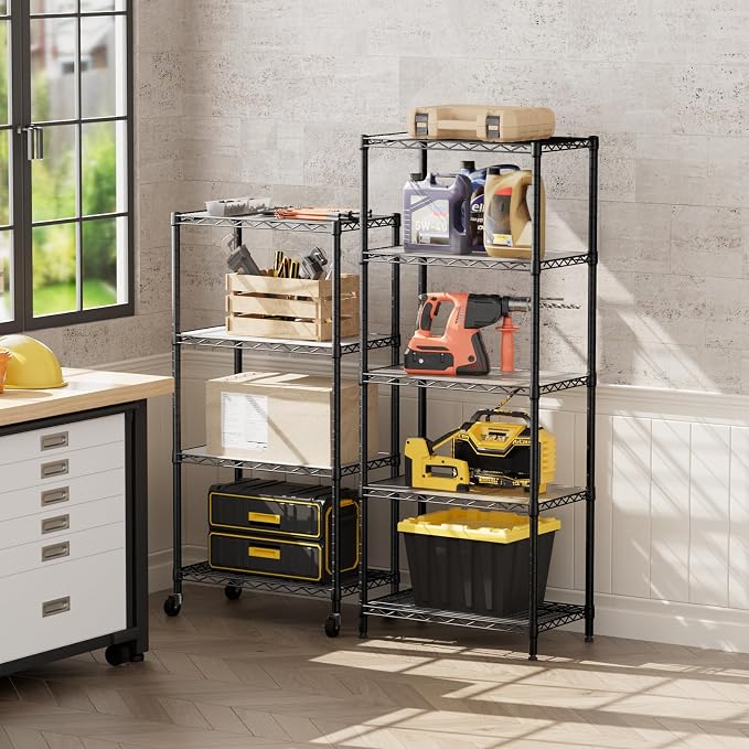 SINGAYE 5 Garage Heavy Duty Shelving Unit Kitchen Pantry Close Home Organizers - Image 5