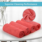 HOMEXCEL Red Microfiber Cleaning Cloth, 100 Pack Cleaning Towels - Image 2