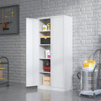 Metal Storage Cabinet with Adjustable Shelves, Garage Tool Cabinet with 2 - Image 2