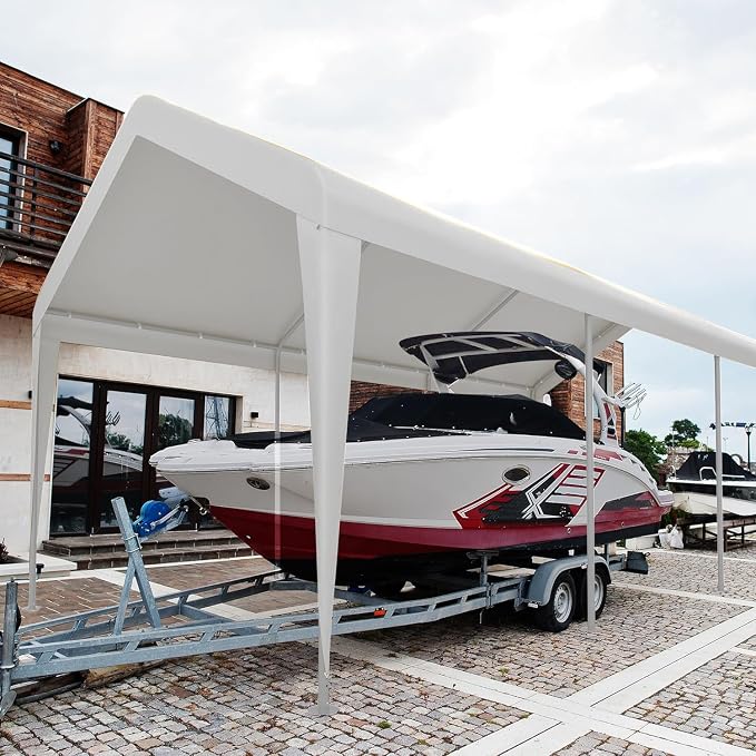 Carport 10x20 Ft, 120 LBS Heavy Duty Car Canopy, Portable Garage - Image 4