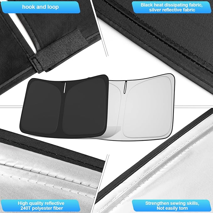 Windshield Sun Shade for kia Sorento 2021-2025 4-Layer Front Window Shade - Image 5