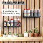 4 Pack Wall-Mounted Spray Bottle Holder, Aerosol Spray Can Holder Storage Rack - Image 3
