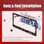 Pumpkin Witch Gothic License Plate Frame Bat Spider Web License Plate Holder - Image 3