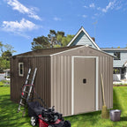 10×8FT Outdoor Metal Storage Shed Large Garden Sheds - Image 2