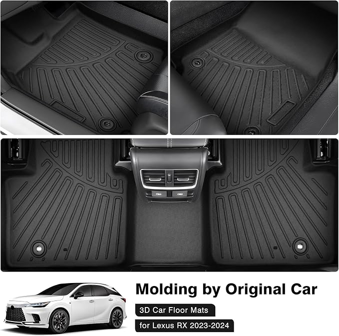 Powerty Floor Mats for 2023 2024 2025 Lexus RX RX350 RX350h RX500h Accessories - Image 2