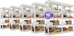 HOMEDANT House 5-Tier Laminated Metal Shelving Unit Adjustable Storage Utility by TheBestOrganizingSolution