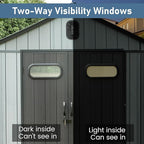 Domi 6x4 FT Outdoor Resin Storage Shed, All-Weather Double-Wall Storage Building - Image 7