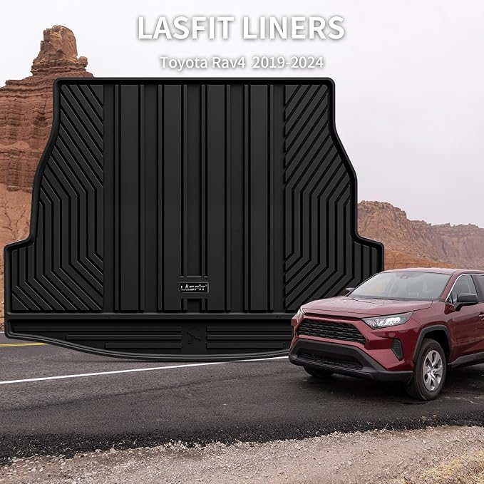 LASFIT Trunk Mats Fit for 2019-2025 Toyota RAV4 Hybrid and Gasoline, All - Image 8