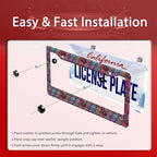 Mexican Tiles License Plate Frame Three-Dimensional Tiles License Plate Frames - Image 3