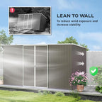 Outsunny 11' x 6' Outdoor Storage Shed, Galvanized Metal Utility Garden Tool - Image 3