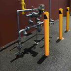 58" Pour in Place Steel Bollard Post, 5-1/2" OD Safety Bollard Yellow Powder - Image 7