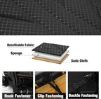 CAROMOP Luxury Faux Leather&Fabric Car Seat Covers Full Set - Image 5