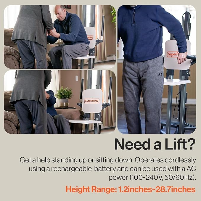 SuperHandy GoRise Electric Floor to Stand Lift – 500 Lbs Capacity, Standing - Image 4